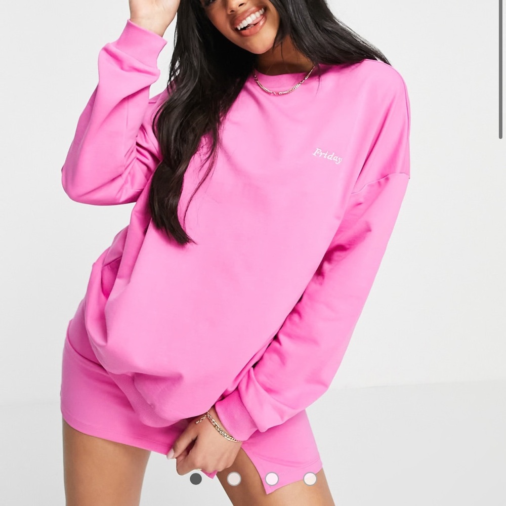 ASOS Pink Skirt Set sporty and Vibrant